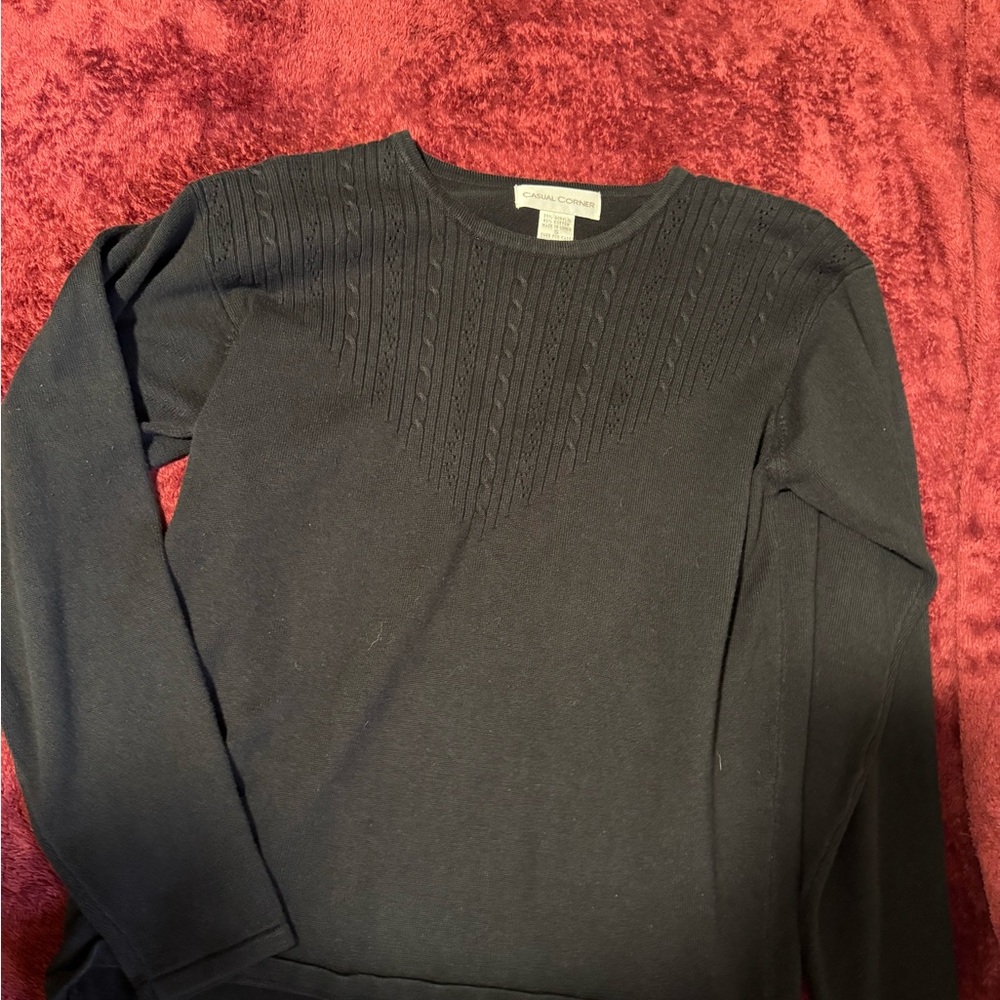 Charter Club Black Knit Sweater